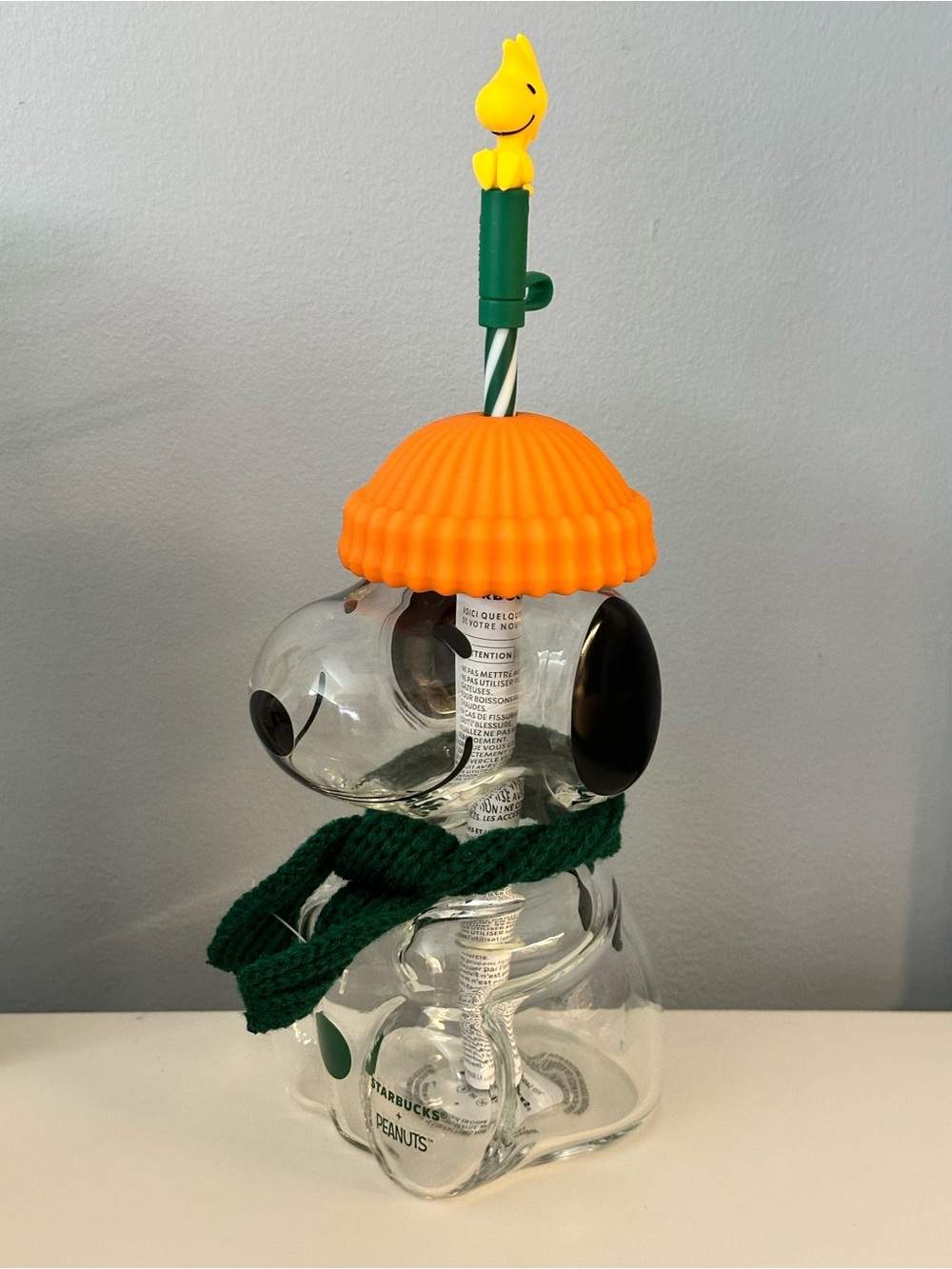 Starbucks Peanuts Snoopy Glass Cup - Fall - Special Edition - Tumbler